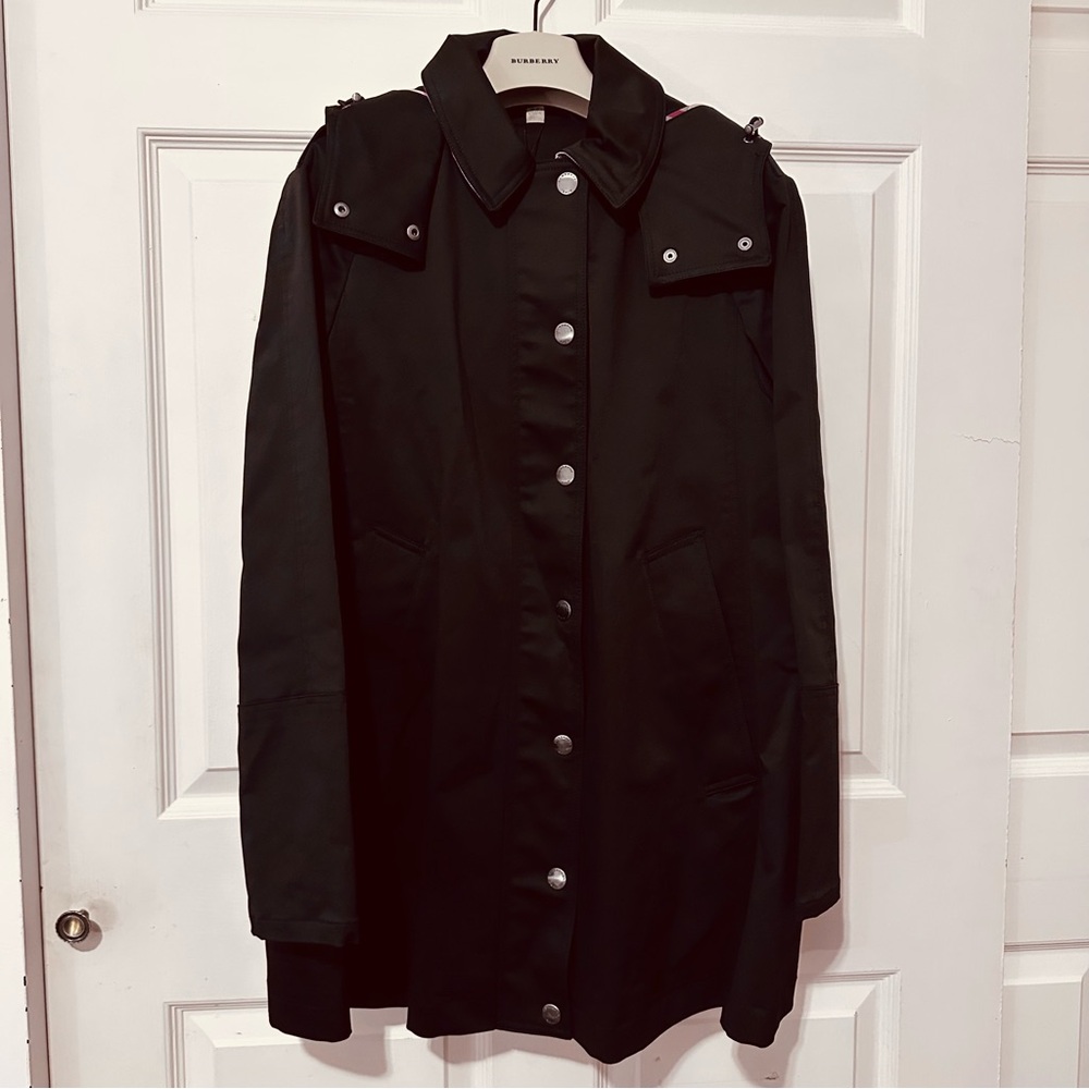Burberry | Coat | Burberry Brit Hooded Black Trench| Rain Coat | Holiday Gifts